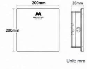 200mm x 200mm x 35mm Dimensions